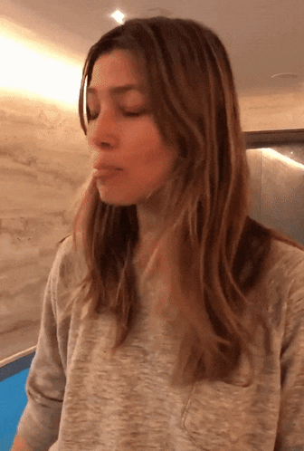 Jessica Biel Saying All Right GIF