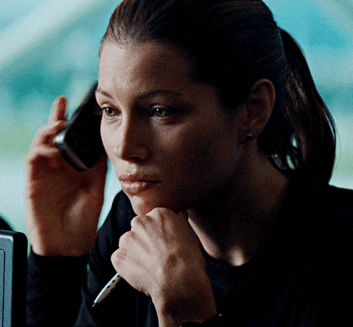 Jessica Biel Staring Blankly GIF