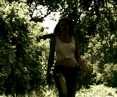 Jessica Biel Walking Under The Trees GIF