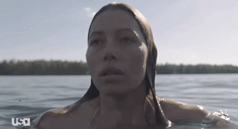 Jessica Biel Water Scene From The Sinner GIF