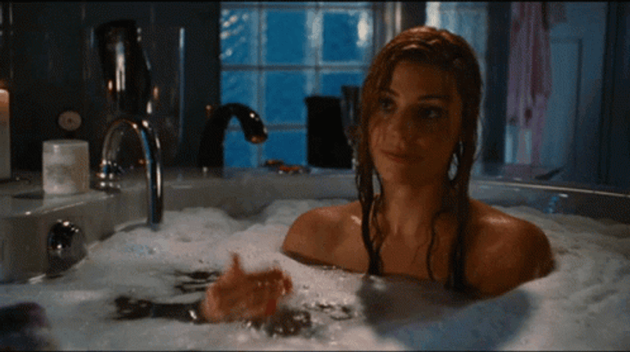 Jessica Paré In Hot Tub  GIF