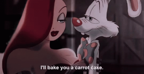 Jessica Rabbit Baking Carrot Cake GIF