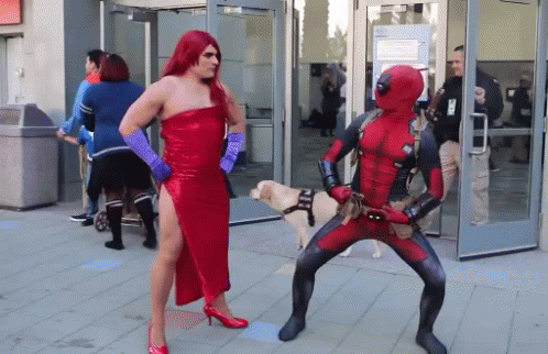 Jessica Rabbit Spiderman Funny Cosplay GIF
