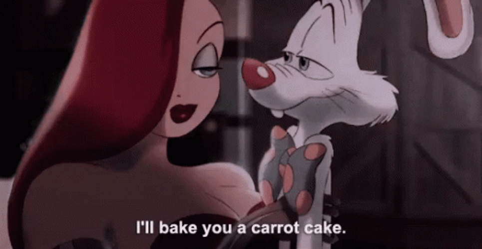 Jessica Rabbit Baking Carrot Cake GIF