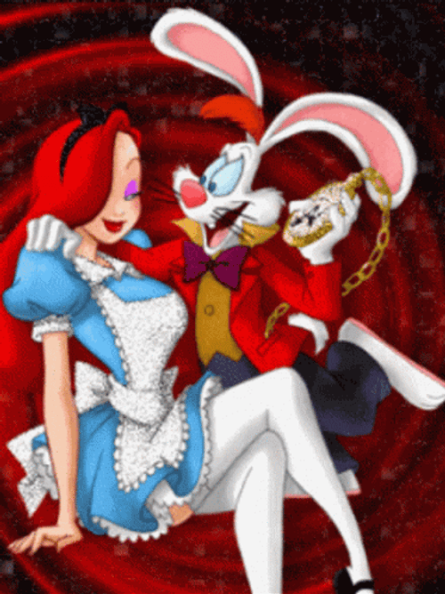 Jessica Rabbit Cuddling Roger Rabbit GIF