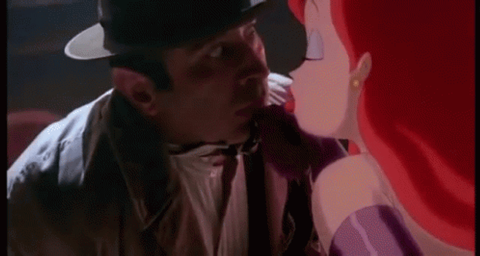 Jessica Rabbit Kissing Eddie Valiant GIF