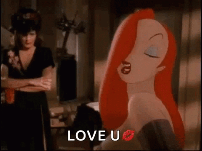 Jessica Rabbit Love You Blowing Kiss GIF