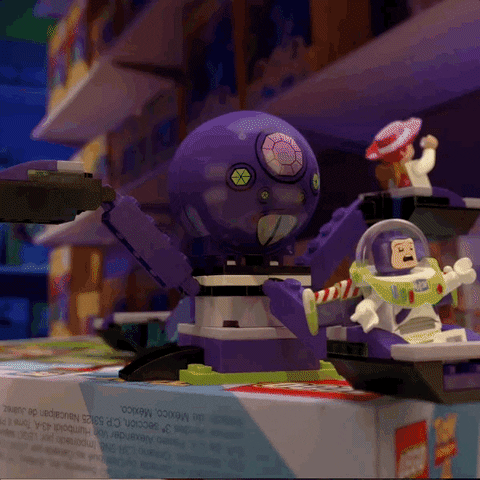 Jessie And Buzz In Lego Toy Story GIF