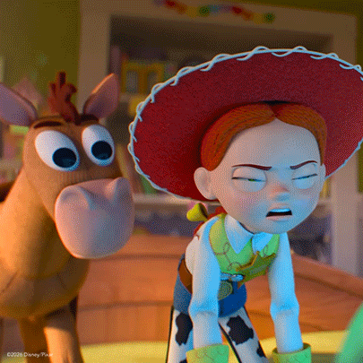 Jessie from Toy Story Next to Brown Horse