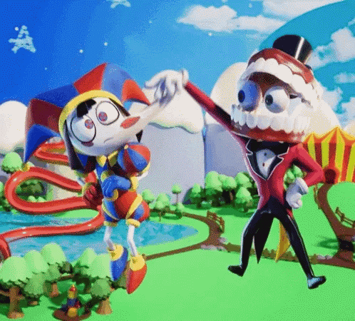 Jester And Nutcracker Dancing In Park GIF