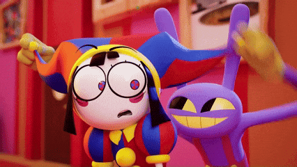 Jester and Purple Rabbit Standing Together