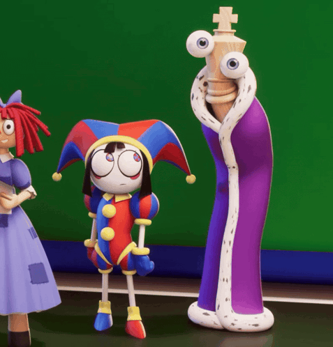Jester Doll Next to Chess Piece