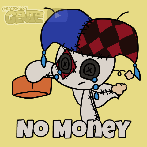 Jester Saying No Money