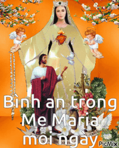 Jesus And Woman Binh An Trong Me Maria Moi Ngay GIF