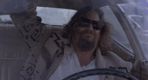 Jesus Big Lebowski On Sunglasses Driving Car GIF