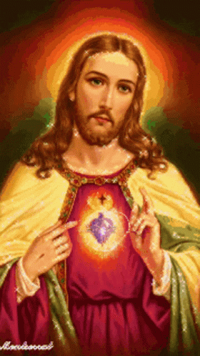 Divine Jesus Christ Rainbow Halo GIF