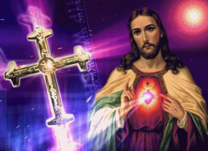 Jesus Christ Dazzling Holy Cross GIF