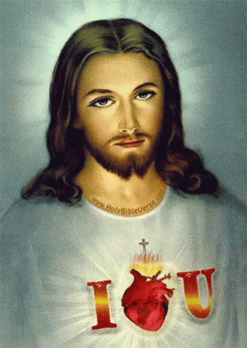 Jesus Christ I Love You Burning Heart GIF