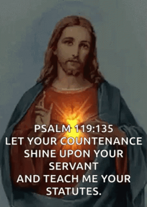 Jesus Christ Spiritual Glowing Heart GIF