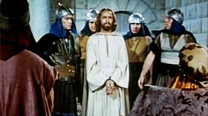 Jesus Hand Tied Soldier Hit Chin Vintage Movie GIF
