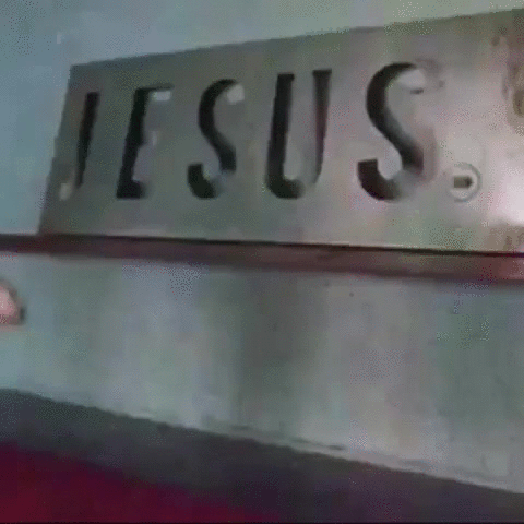 Jesus Name Banner Fall Hand Stand Fail GIF