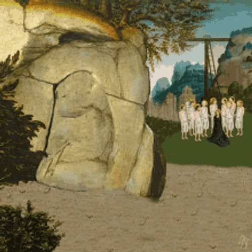 Jesus Out From Tomb Animation He Has Risen GIF