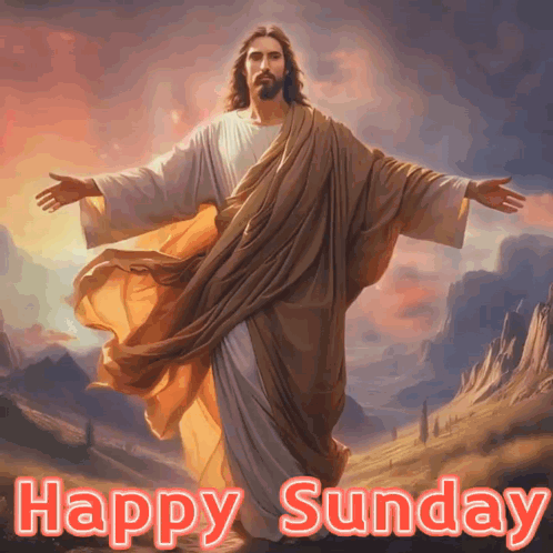 Jesus Painting Happy Sunday