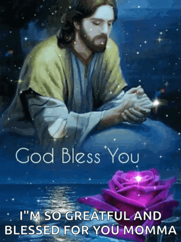 Jesus Painting Saying God Bless You