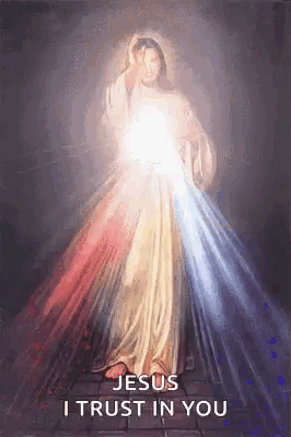 Jesus Painting Saying Jesus I Trust In You