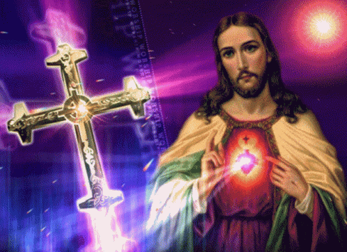 Jesus With Christian Cross GIF