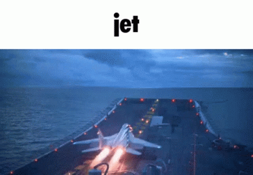 Jet Ocean Runway Take Off Meme GIF