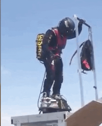 Jet Powered Hoverboard Futuristic Fly GIF