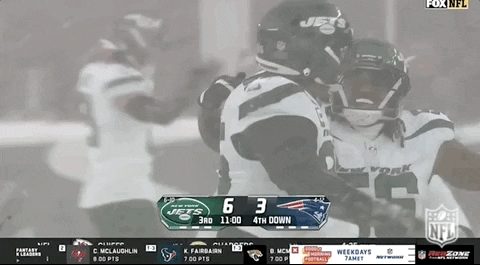 Jets Celebration While Snowing GIF