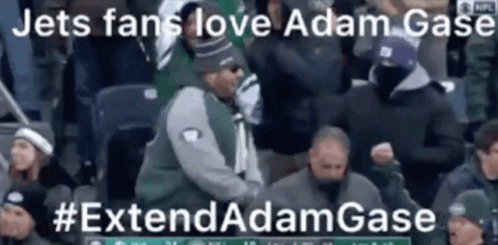 Jets Fans Love Adam Gase #Extendadamgase Written On A Screen GIF