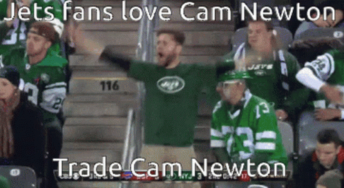 Jets Fans Love Cam Newton Trade Cam Newton Is Written On The Bottom GIF