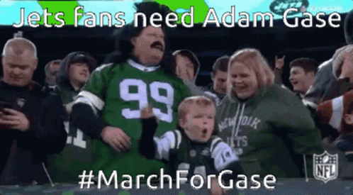 Jets Fans Need Adam Gase #Marchforgase Written On A Screen GIF