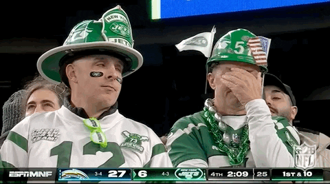 Jets Fans Wearing Jets Merchandises GIF