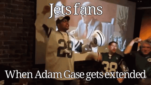 Jets Fans When Adam Gase Gets Extended With A Man Holding A Football GIF