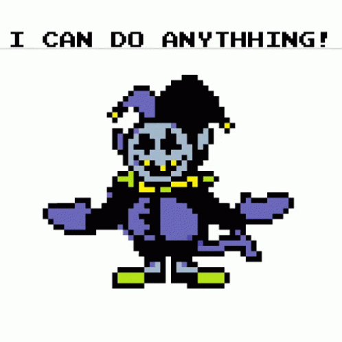 Jevil Deltarune Pixel Clown I Can Do Anything GIF