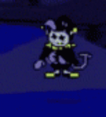 Jevil Pixel Floating Revolving GIF