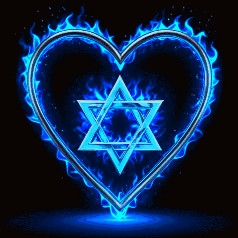 Jew Love Israel Blue Heart GIF