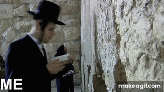 Jew Praying At The Wall GIF
