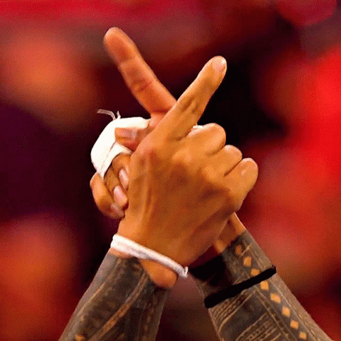 Jey Uso Hands Up With Partner GIF