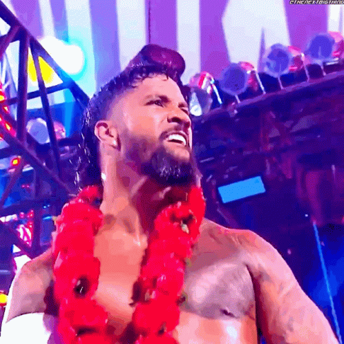 Jey Uso Wearing Flower Lace GIF