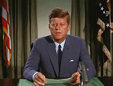 Jfk Giving A Prominent Statement GIF