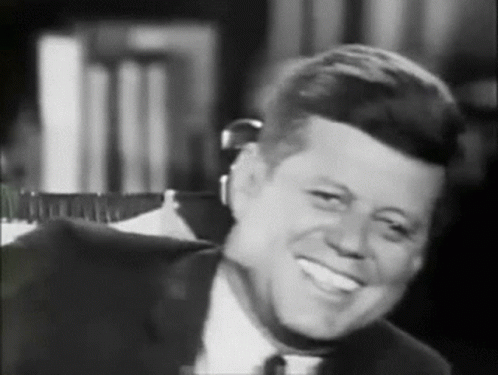 Jfk In Bubbly Mood GIF