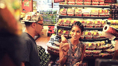 Jhene Aiko Holding Potato GIF