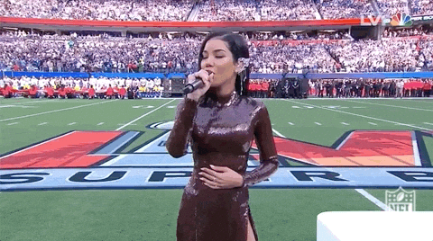 Jhene Aiko Singing National Anthem GIF