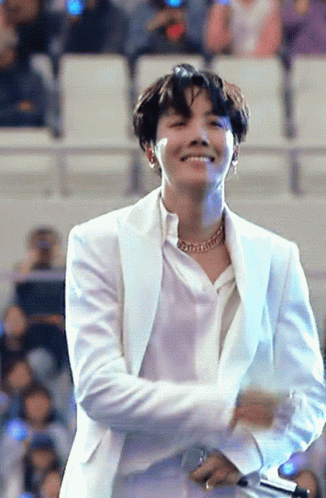 Jhope Wearing White GIF