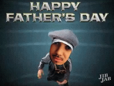 Jib Jab Says Happy Father 'S Day With A Picture Of A Man In A Hat GIF